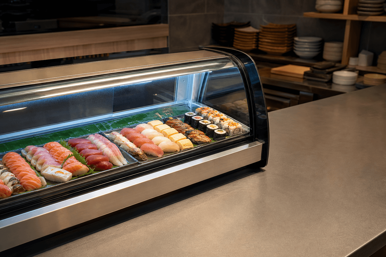 Approved refrigerated food-display application scene